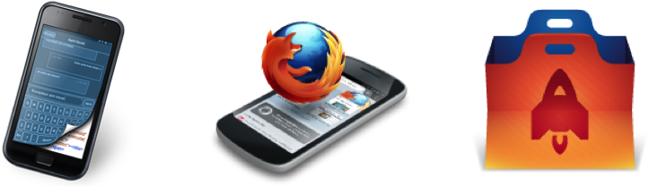 Icons of B2G, Firefox OS and Mozilla Apps